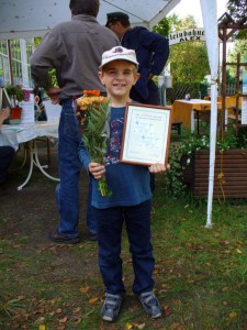 Der 4000. Besucher Konstantin Lilie aus Dörnitz